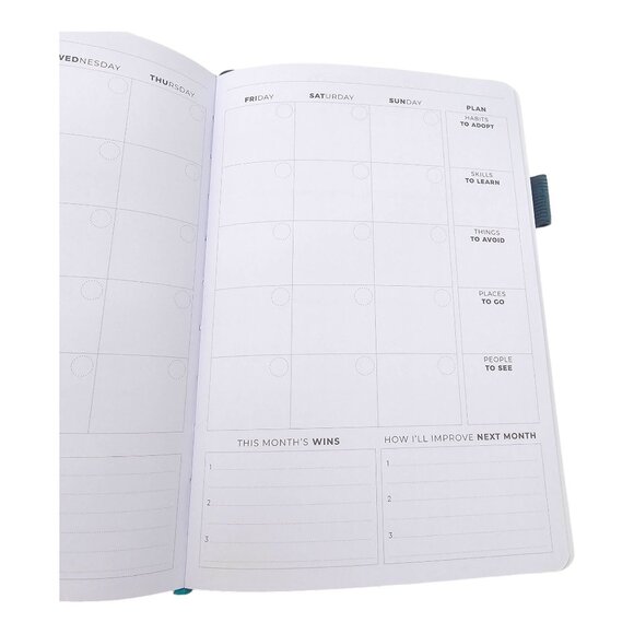 Clever Fox Weekly Planner 2019 Premium Edition 8.5" x 5.75" Blue Softcover - Picture 6 of 11